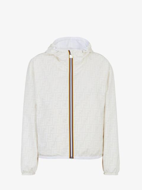 FENDI White nylon FENDI x K-Way® jacket
