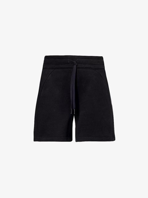 Scuba elasticated-waist cotton-blend shorts