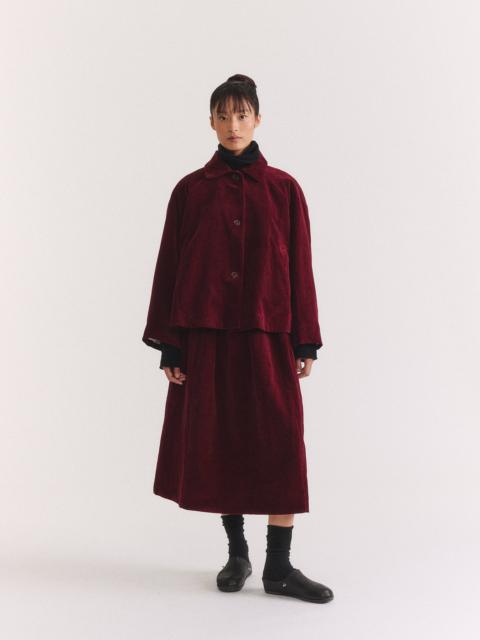CASEY/CASEY DRAYS JACKET - MID VELVET - PRUNE