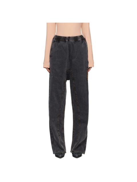 Y/Project Black Pinched Logo Souffle Jeans
