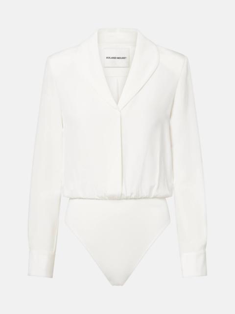 ROLAND MOURET Silk satin bodysuit