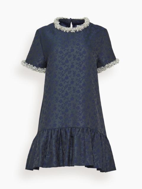 Alison Short Sleeve Mini Dress in Midnight