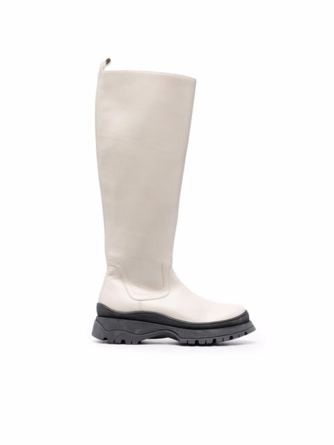 STAUD side zip leather boots