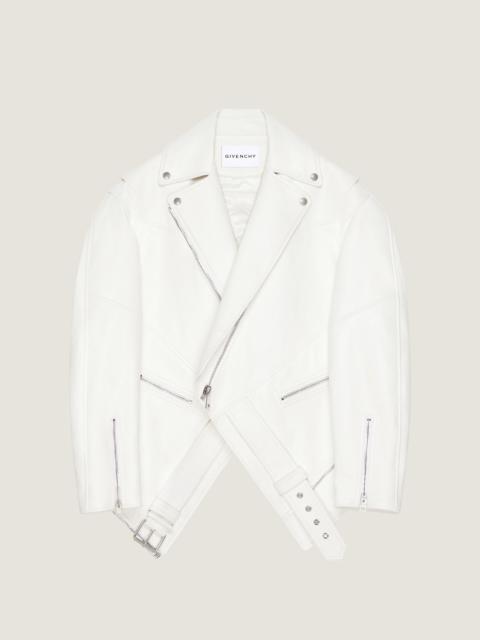 Givenchy BACK-TO-FRONT BIKER JACKET IN LEATHER