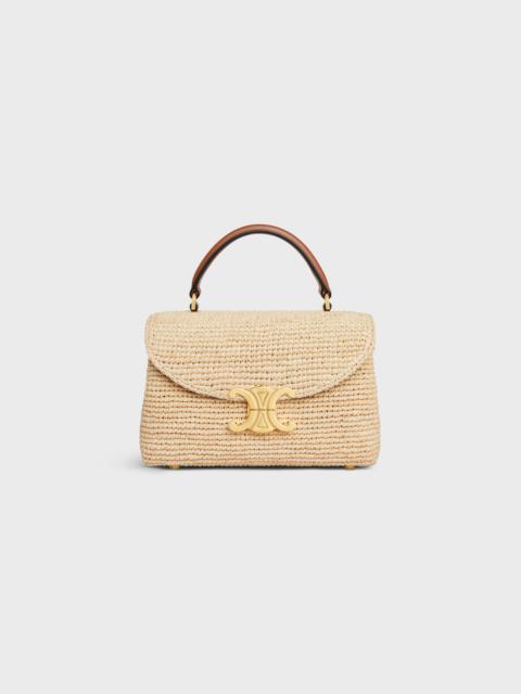 CELINE TEEN NINO BAG IN Raffia and calfskin