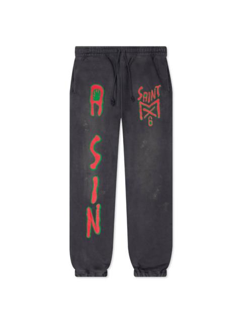 SAINT M×××××× MX6 SWEAT PANTS - BLACK