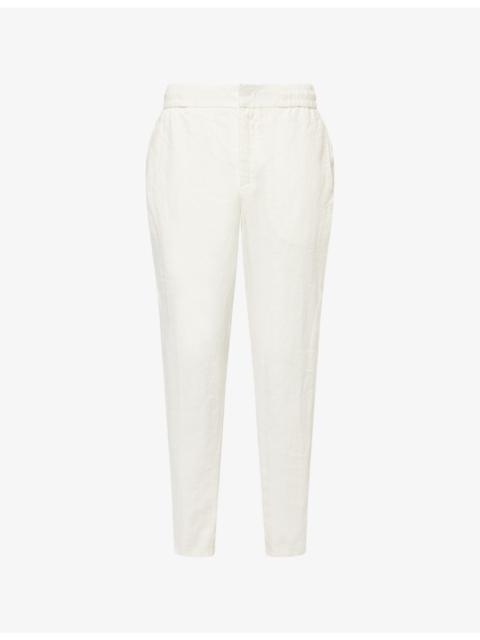 ORLEBAR BROWN Cornell tapered-leg elasticated-waist  linen trousers