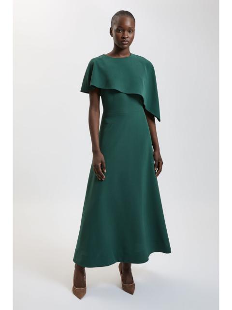 KAREN MILLEN Soft Tailored Cape Detail Tailored Midi Dress