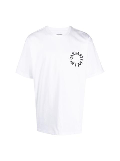 logo-print organic cotton T-shirt