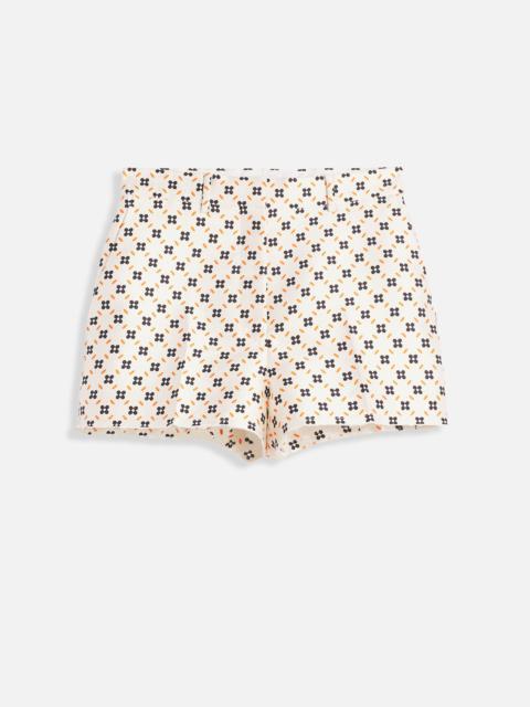 Lanvin PRINTED SATIN MINI SHORTS