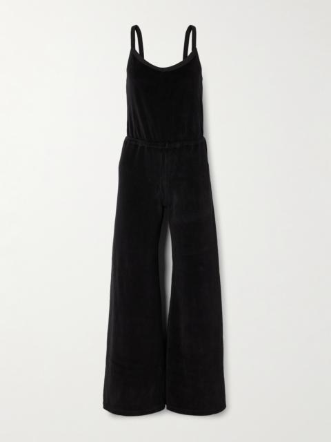 SUZIE KONDI Elma Cotton-blend Velour Jumpsuit
