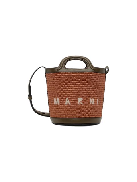Marni Orange & Khaki Mini Tropicalia Bucket Bag