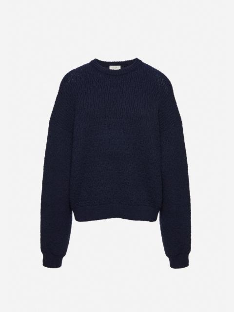 MAGDA BUTRYM Textured cotton sweater in navy