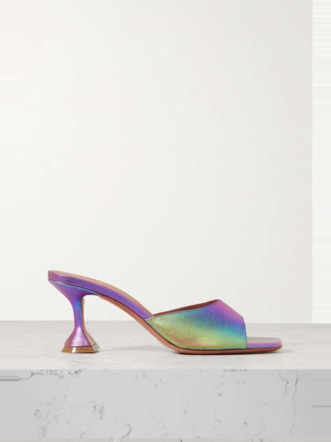 Lupita iridescent leather mules