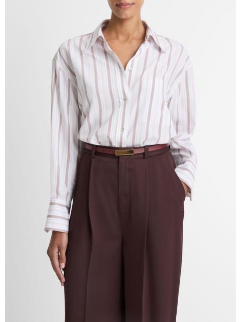 Vince Striped Twill Oversized Shirt