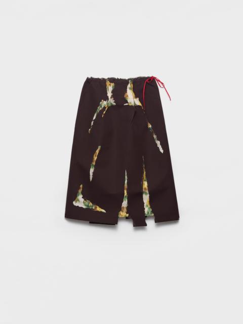Prada Bonded gabardine skirt with devoré effect