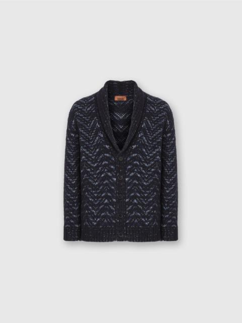 Missoni Buttoned Cardigan with Chevron Pattern