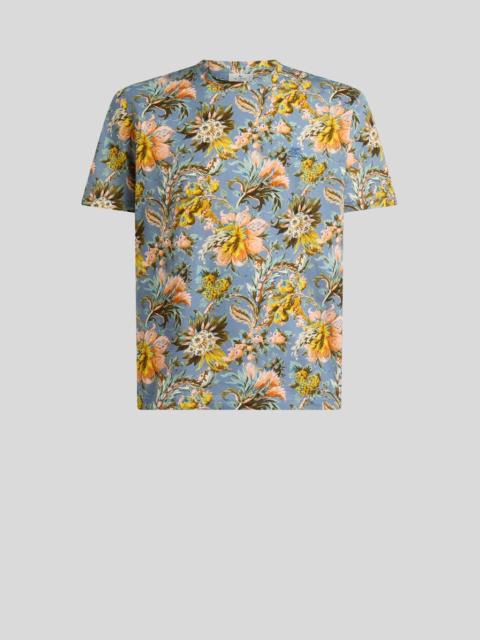Etro COTTON JERSEY T-SHIRT WITH FLORAL MOTIF