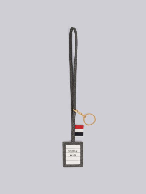 Thom Browne Pebble Grain Leather 4-Bar Label Key Ring