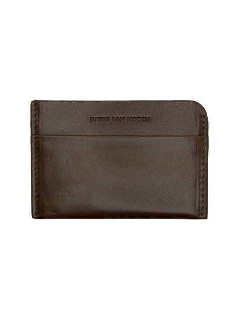 Dries Van Noten Khaki Leather Card Holder