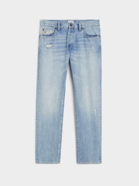 TODD SNYDER Slim Selvedge Jean in Distressed Wash