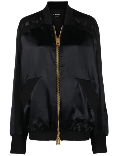 silk bomber jacket