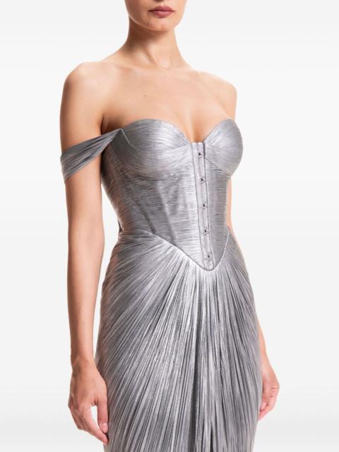 MARIA LUCIA HOHAN Susie off-shoulder pleated dress