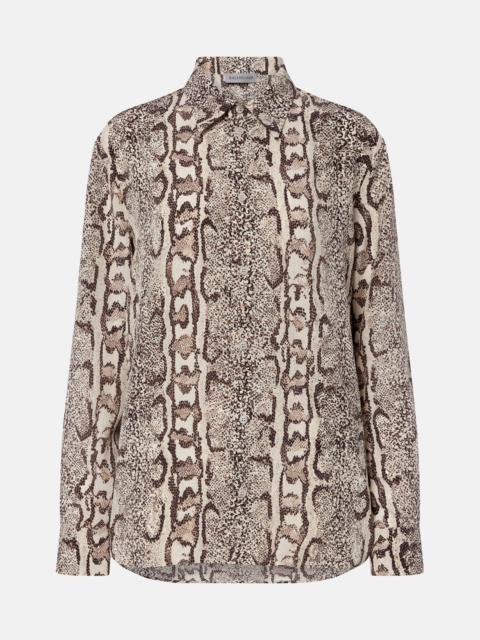 BALENCIAGA Snake-print silk shirt