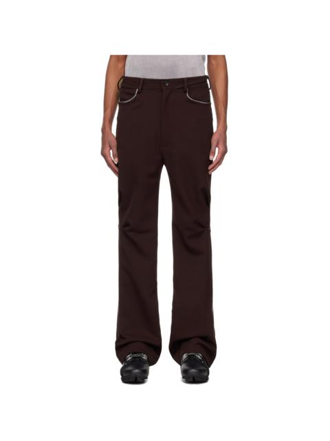 Kiko Kostadinov Burgundy Ohne K-Dart Trousers