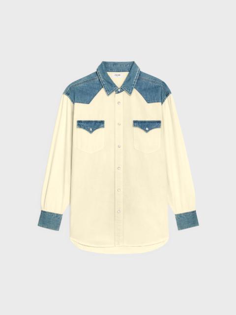 WESTERN SHIRT IN UNION OCEAN WASH DENIM