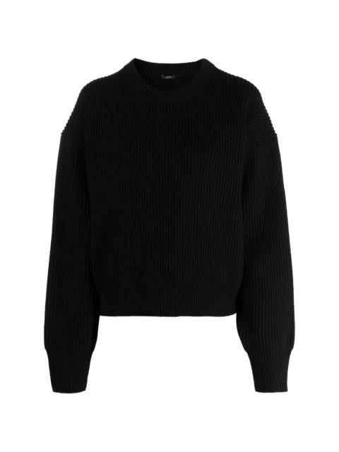 round-neck knitted jumper