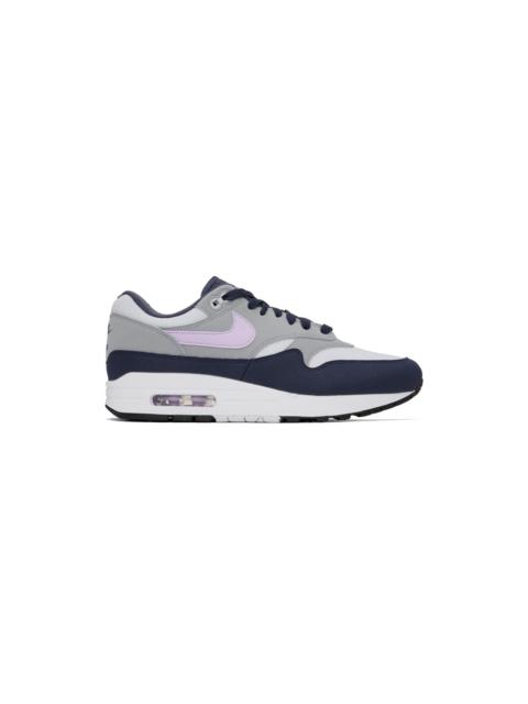 Nike White & Navy Air Max 1 Sneakers