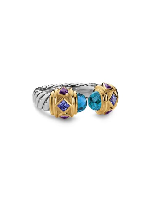 DAVID YURMAN Women's Renaissance Color Ring in Sterling Silver - Hampton Blue Topaz