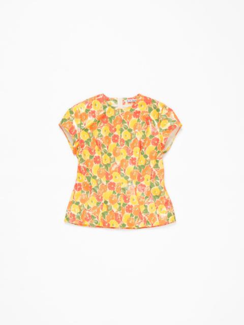 Acne Studios Leather t-shirt - Orange Multi