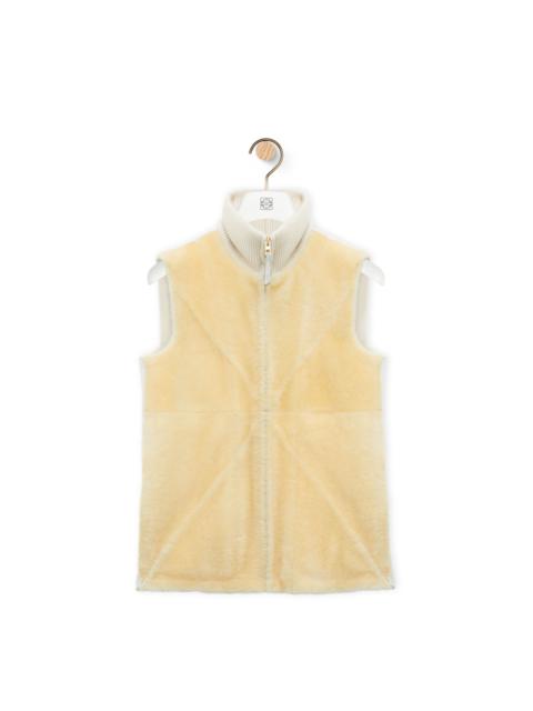Loewe Puzzle Fold vest in shearling and wool