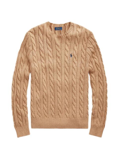 Polo Ralph Lauren cable-knit logo-embroidered sweater