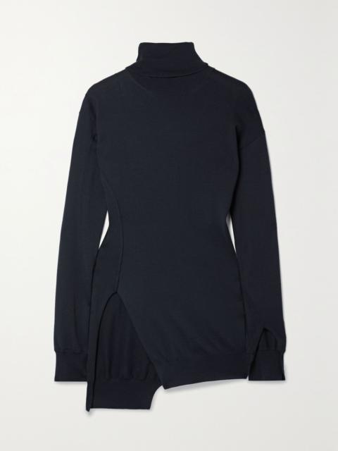 The Row Nomi cashmere turtleneck sweater Navy