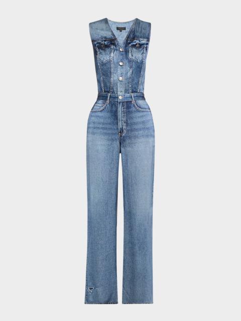 rag & bone Miramar Satin Sleeveless Wide-Leg Jumpsuit