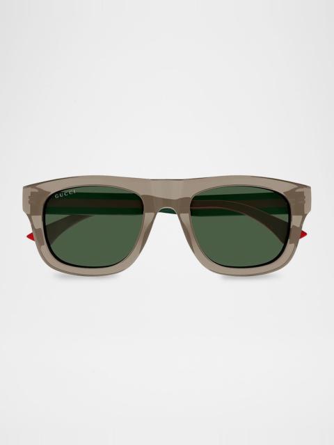 GUCCI Men's New Pop Web 52mm Square Acetate Sunglasses