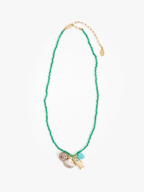 Clare V. Beaded Charm Necklace