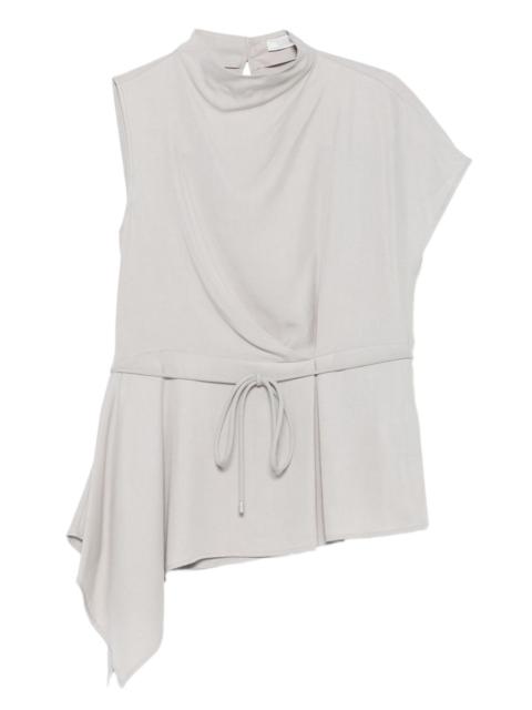 PESERICO asymmetric crater-neck top