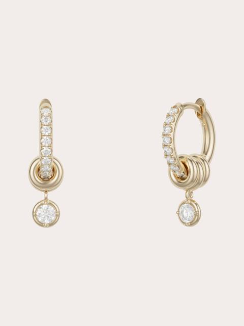 Spinelli Kilcollin Diamond & 18k Gold Pavé Zahra Hoop Earrings