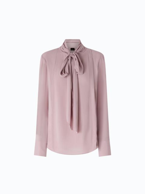 PINKO BLOUSE WITH SASH COLLAR
