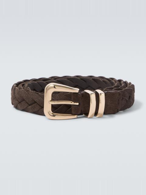 Brunello Cucinelli Braided suede belt