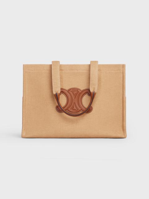 CELINE Large Cabas Thais in Textile and Calfskin