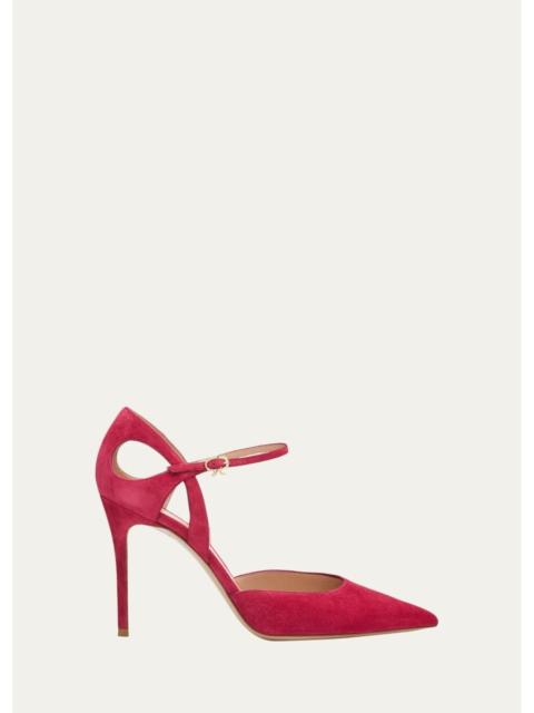 Gianvito Rossi 95mm Suede Pointed-Toe Pumps