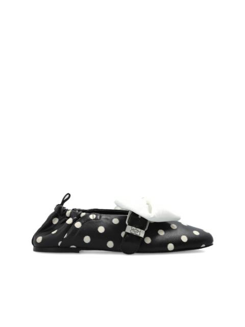 GANNI polka-dot ballerinas