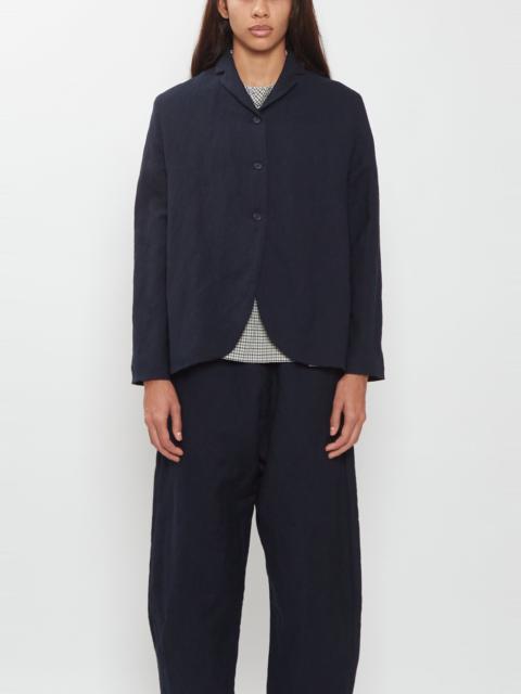 apuntob Wool Cotton Curved Hem Jacket