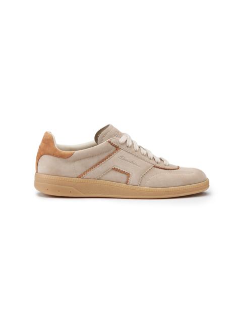 Santoni Women's dove grey suede sneaker