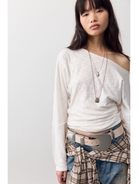 FREE PEOPLE We The Free Europa Off-The-Shoulder Long Sleeve Top